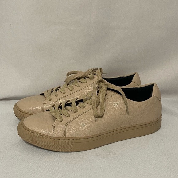 Alfani LIKE NEW men's tan vegan leather Grayson lace up sneakers size 8.5 - Picture 5 of 6